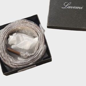 LAVEMI Men's Leather Ratchet Dress Casual Belt, Cut To Exact Fit 44" Brown